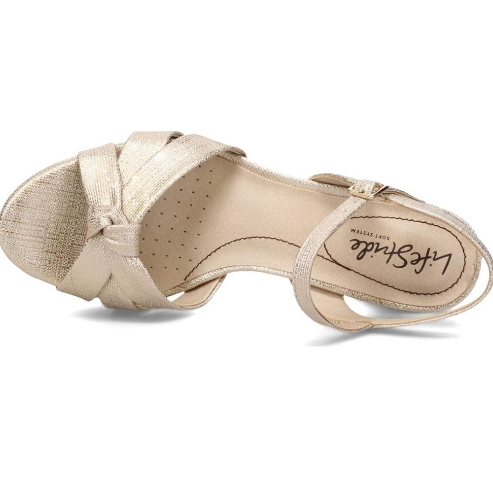 Life Stride Women's Gold Sandals - Picture 4 of 7